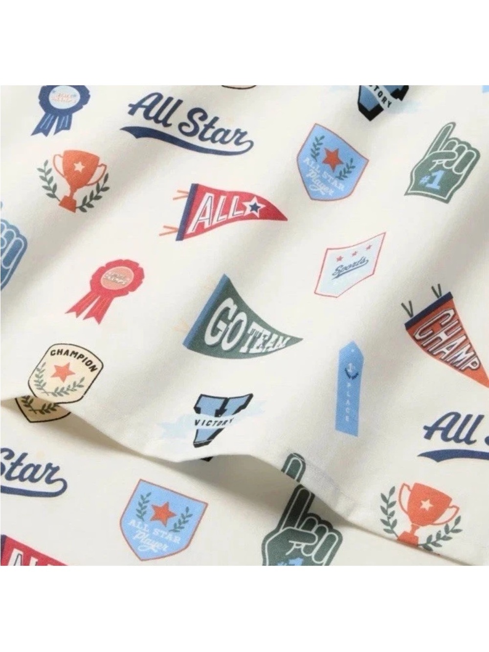 Pillowfort All Star Sports Full 3-Piece Sheet Set 220TC Cotton NWT